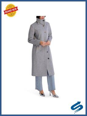 Classic Wool Walker Coat with Stand Collar & Back Belt